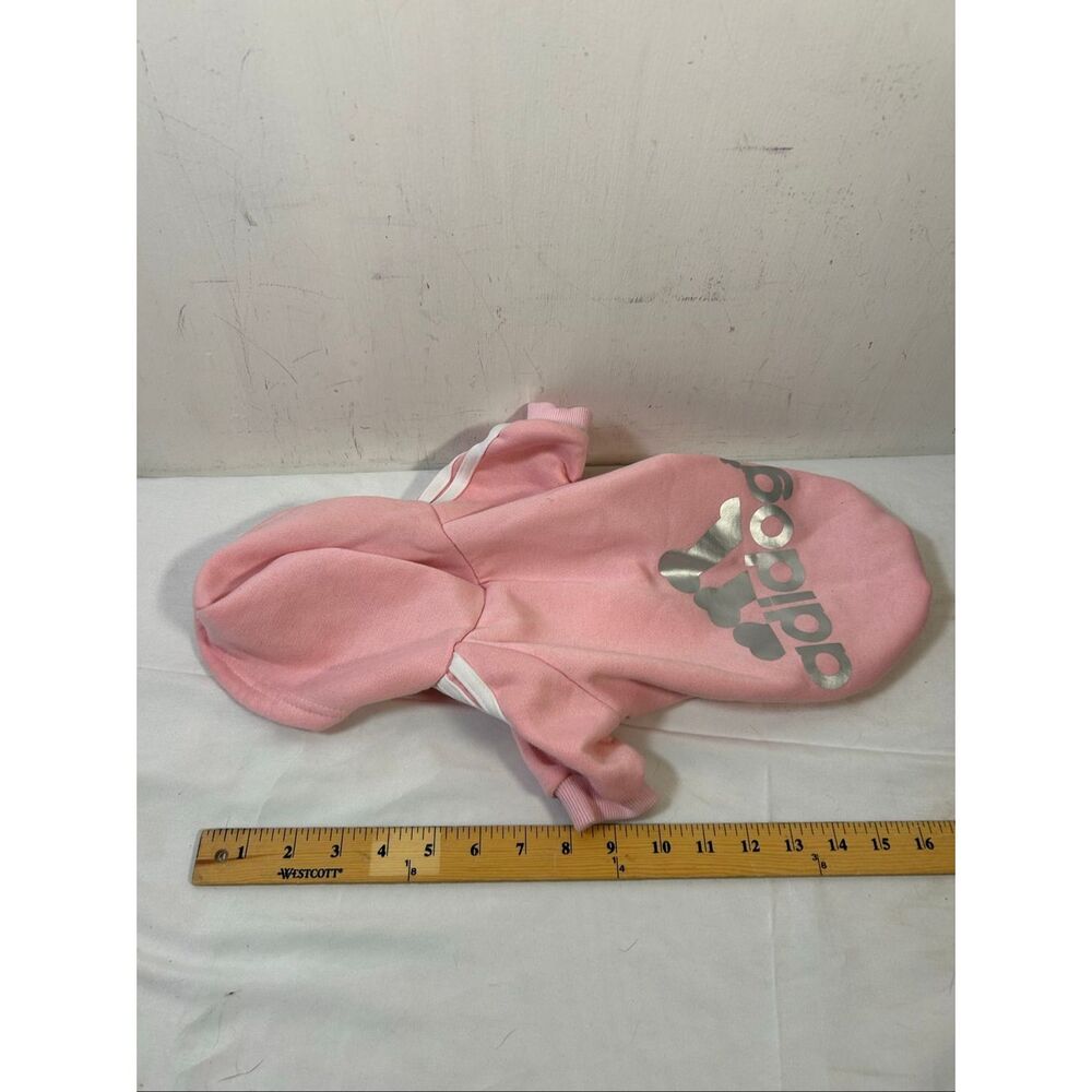 Adidas trefoil dog pink hoodie coat xl‎ small dog - Picture 4 of 8